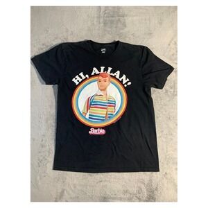 Mattel Barbie The Movie Hi Allan Graphic T-Shirt Black Men's Medium 19" P2P